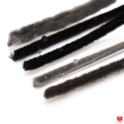 CLJ Czarny pasek pogodowy Pasek z włosów mohair do funkcji antypust, anty owad, anty dźwiękowy Wysokość stosów 3-25 mm i szerokość 3-50 mm