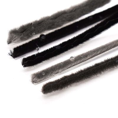 3P silikonowa wełna sterta paski pogodowe z gumą do drzwi i okien aluminiowych