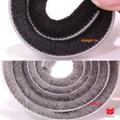 3-25mm Wysokość stosów odporny na działanie pogody pas silikonowy pas pogodowy szczotka do drzwi aluminiowych dziurki okna