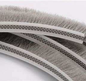 Aluminiowy stopu paska szczotka pogodowa usunięcie paska aposytowe drzwi uszczelnienie paska do drzwi przesuwnych stos wysokość 3-25mm / szerokość 3-50mm