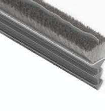 Aluminiowy stopu paska szczotka pogodowa usunięcie paska aposytowe drzwi uszczelnienie paska do drzwi przesuwnych stos wysokość 3-25mm / szerokość 3-50mm