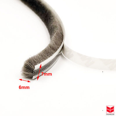 Aluminiowy stopu paska szczotka pogodowa usunięcie paska aposytowe drzwi uszczelnienie paska do drzwi przesuwnych stos wysokość 3-25mm / szerokość 3-50mm