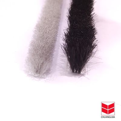 3-25mm Wysokość stosu Plastic Finned Seals Wool Pile for Modern Design Sealing Fin Weather Strip